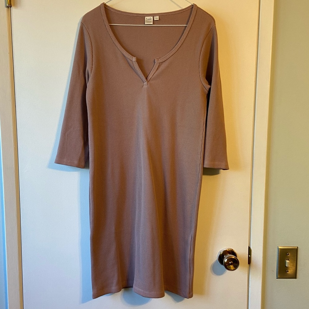 Twik simons pink waffle dress